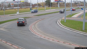 okružní křižovatka u Makra – výhled Folmavská